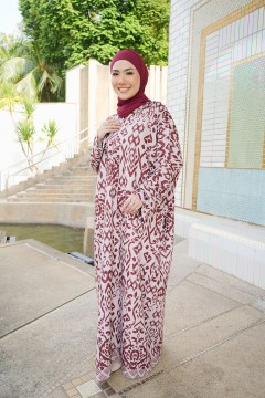 KAFTAN AIRIS - WHITE MAROON