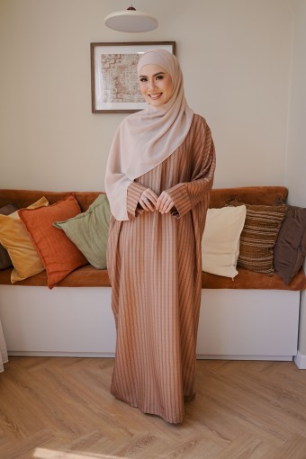 KAFTAN NAURAH - STRIPE BROWN