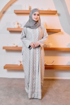 KAFTAN KEBAYA AISYAH - GRAY