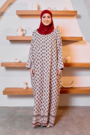 KAFTAN KEBAYA AISYAH - MAROON