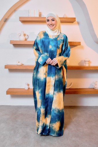 KAFTAN KEBAYA AISYAH - TEAL BLUE