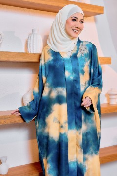 KAFTAN KEBAYA AISYAH - TEAL BLUE