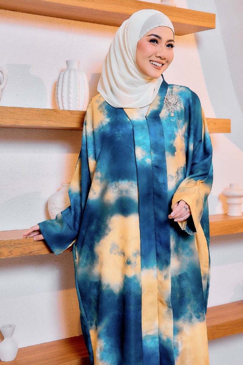 KAFTAN KEBAYA AISYAH - TEAL BLUE