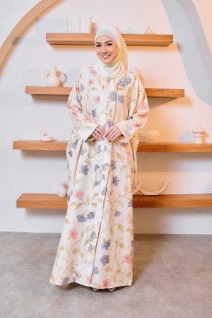 KAFTAN KEBAYA AISYAH - CREAM FLOWER
