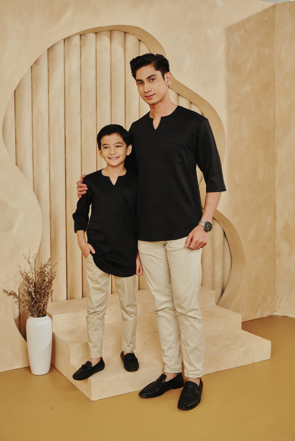 Kurta Hasith Kids In Black