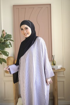 KAFTAN NAURAH - STRIPE GRAY