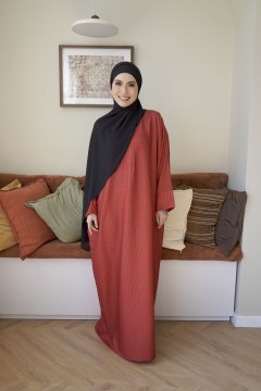 KAFTAN NAURAH - STRIPE BRICK ORANGE
