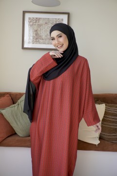 KAFTAN NAURAH - STRIPE BRICK ORANGE
