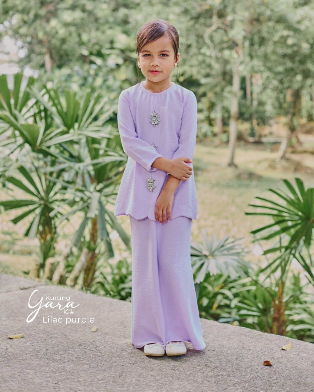 Kurung Yara Kids In Lilac Purple