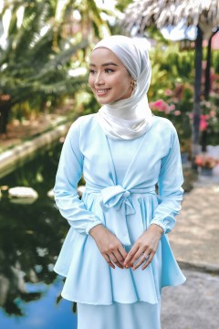Peplum Orked In Baby Blue