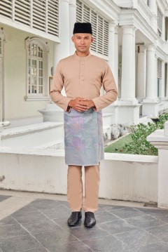 (Slim Fit) Baju Melayu Juma In Beige