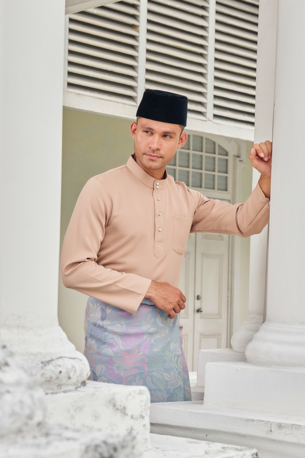 (Slim Fit) Baju Melayu Juma In Beige