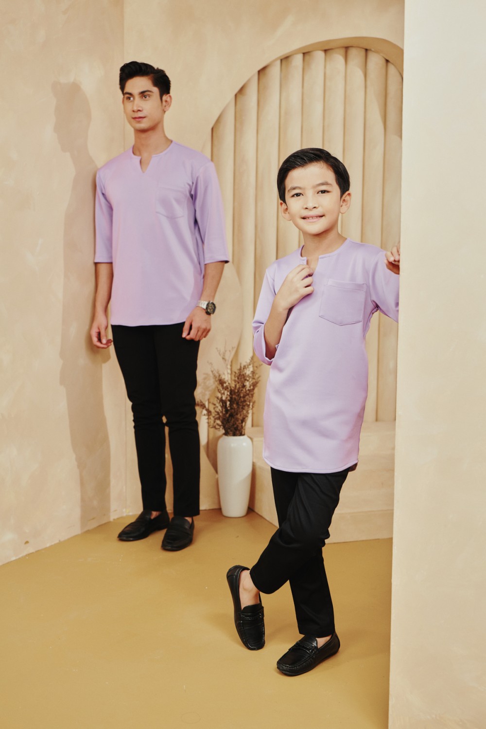 Kurta Hasith Kids In Lilac Purple
