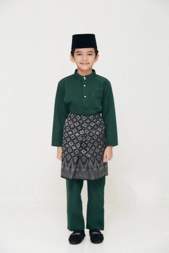 Baju Melayu Juma Kids In Emerald Green