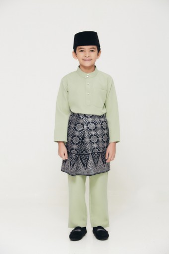 Baju Melayu Juma Kids In Sage Green